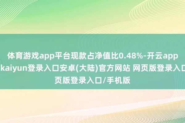 体育游戏app平台现款占净值比0.48%-开云app官网下载kaiyun登录入口安卓(大陆)官方网站 网页版登录入口/手机版